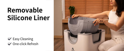 F6 Self-Cleaning Automatic Cat Litter Box – Open-Top Smart Design with Odor Control & Safety Protection