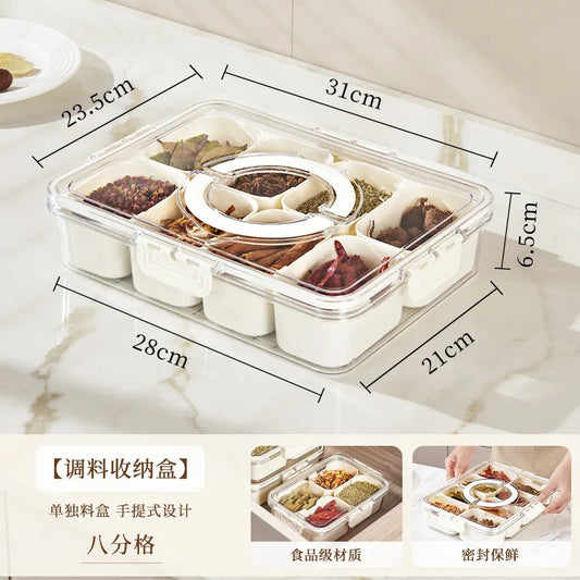 Kitchen spice storage box household with lid storage jar food grade plastic star anise seasoning sealed box