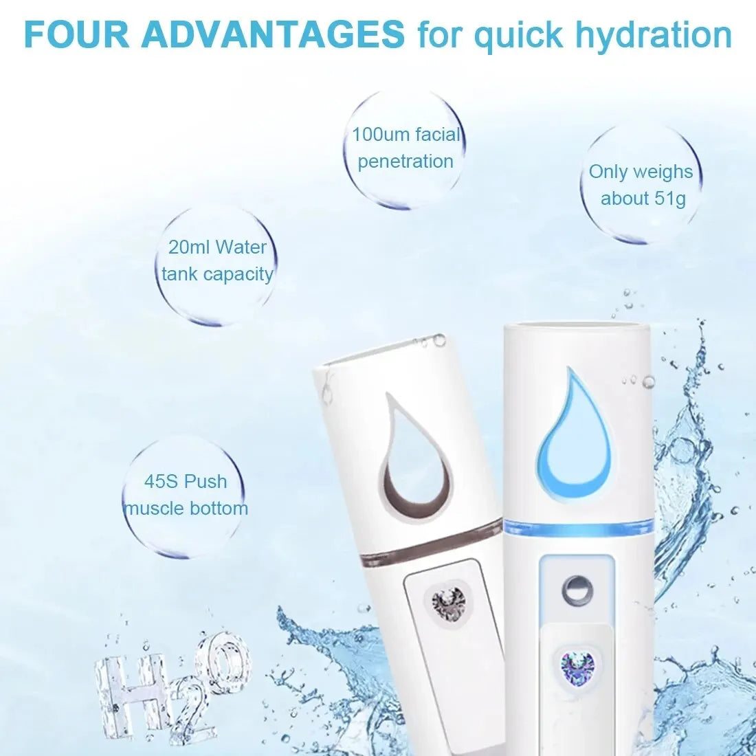 Face Steamer Air Humidifier Facial Sprayer Nebulizer Hydrating Anti-aging Nano Wrinkle Women Beauty Skin Care