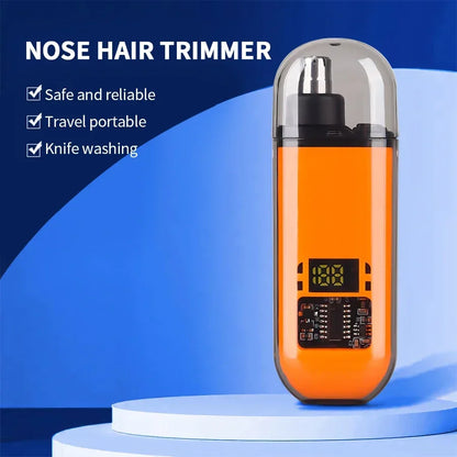 2-in-1 Electric Ear & Nose Hair Trimmer – Portable Painless Eyebrow Trimmer for Men