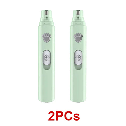 Electric Dog Nail Grinder & Pet Nail Clipper – USB Rechargeable Painless Nail Trimmer with Polisher Wheel for Small & Large Pets