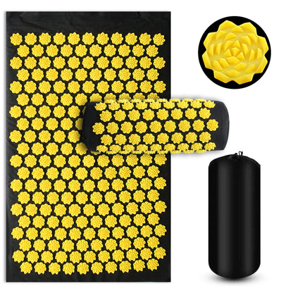 Acupressure Massage Mat & Cushion – Lotus Spike Acupuncture Mat for Neck, Back & Feet