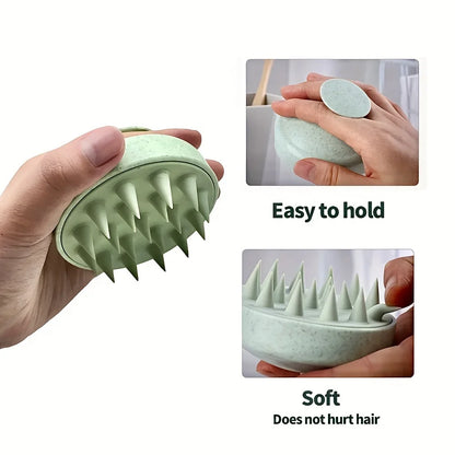 Silicone Shampoo Brush – Scalp & Body Massage Bath Shower Brush for Hair Washing