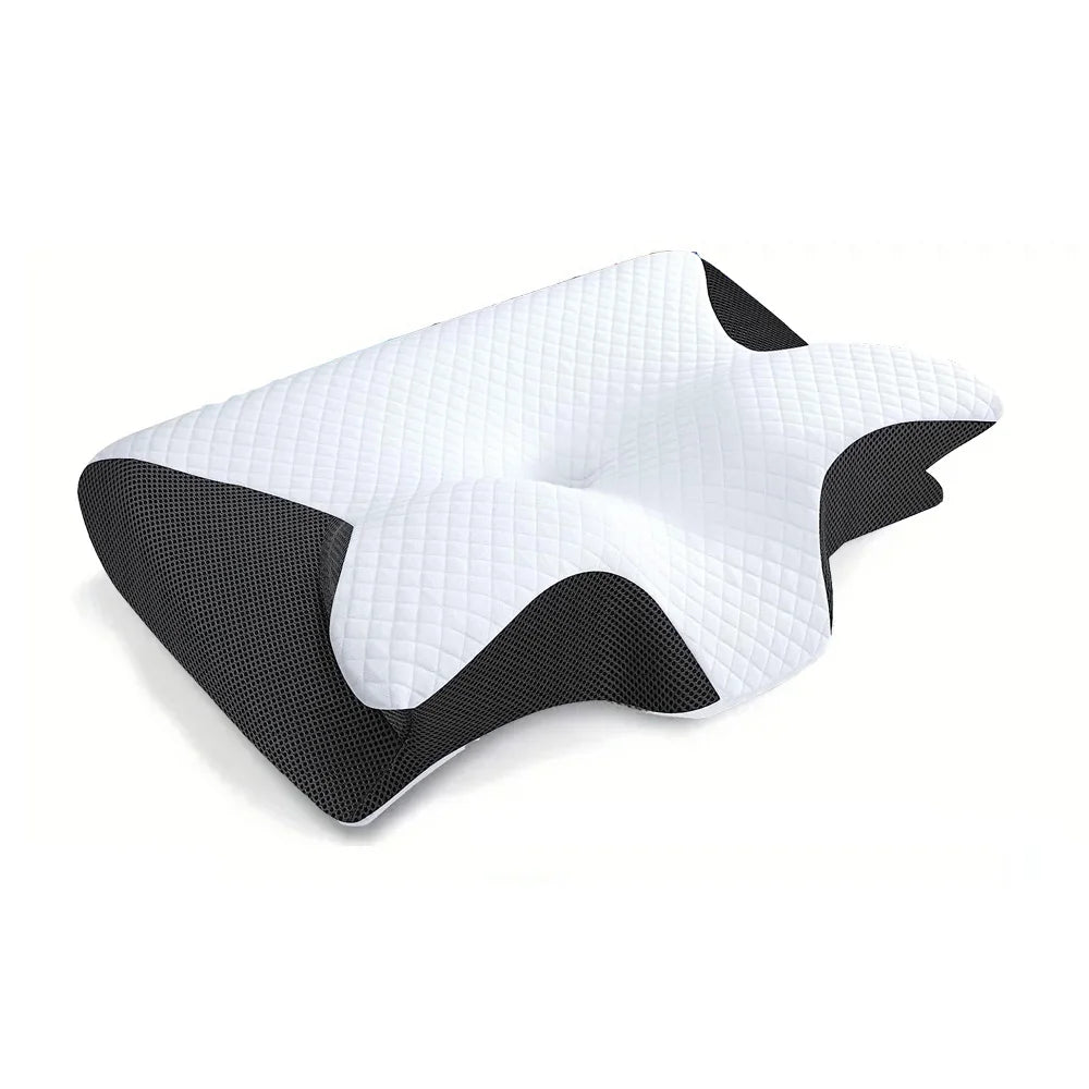 2-in-1 Memory Foam Cervical Pillow – Ergonomic Orthopedic Contour Pillow for Neck Support