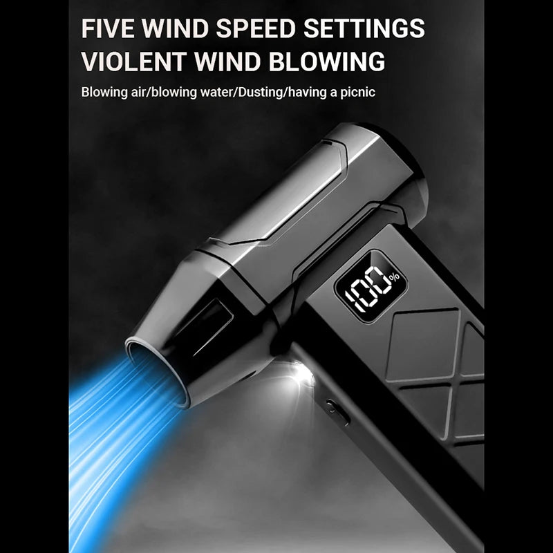 Xiaomi 1000000RPM Turbo Jet Blower – Violent Fan 5-Speed Powerful Air Blower, Brushless Motor, Rechargeable Handheld