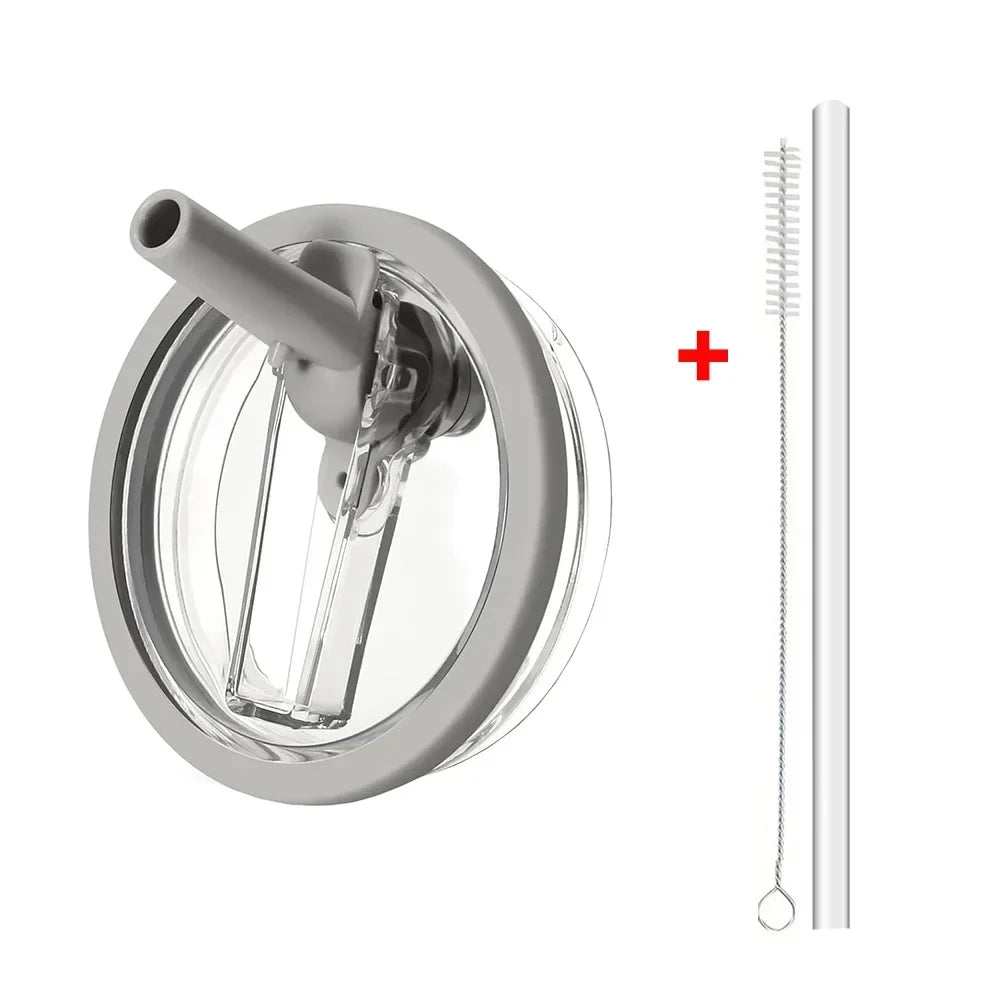 40oz Flip Straw Leak-Proof Lid – Replacement Tumbler Cover for Stanley Cup with Spill-Proof Straw