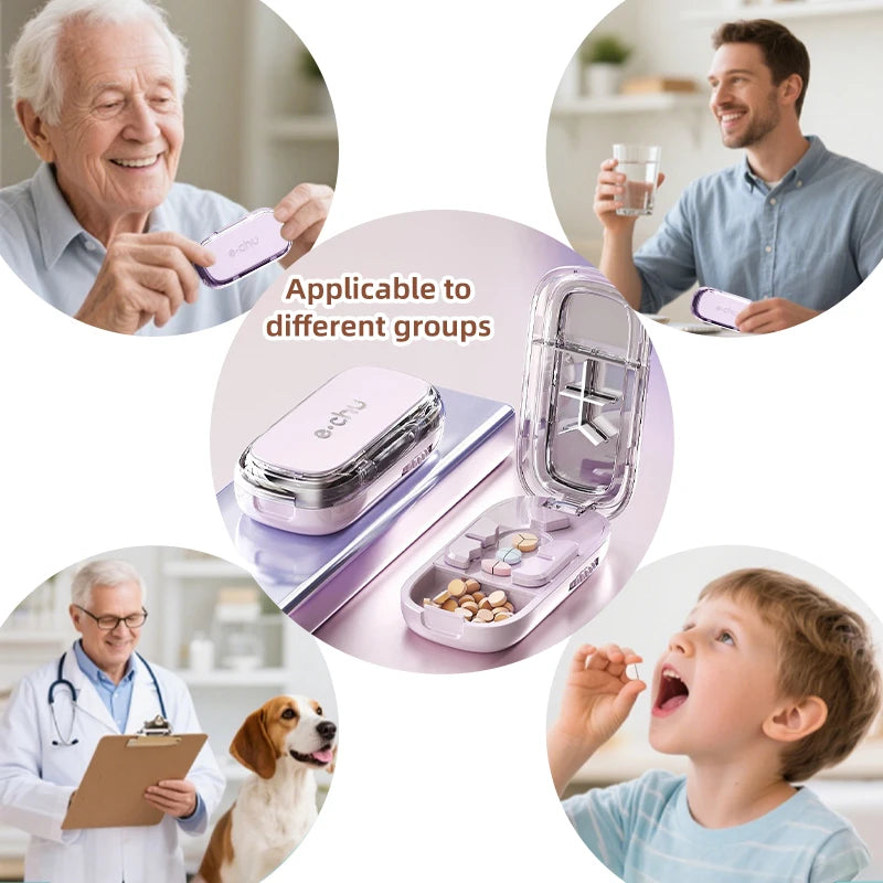 3-in-1 Medicine Cutter – Portable Pill Splitter & Tablet Divider for Half, Third & Quarter Doses