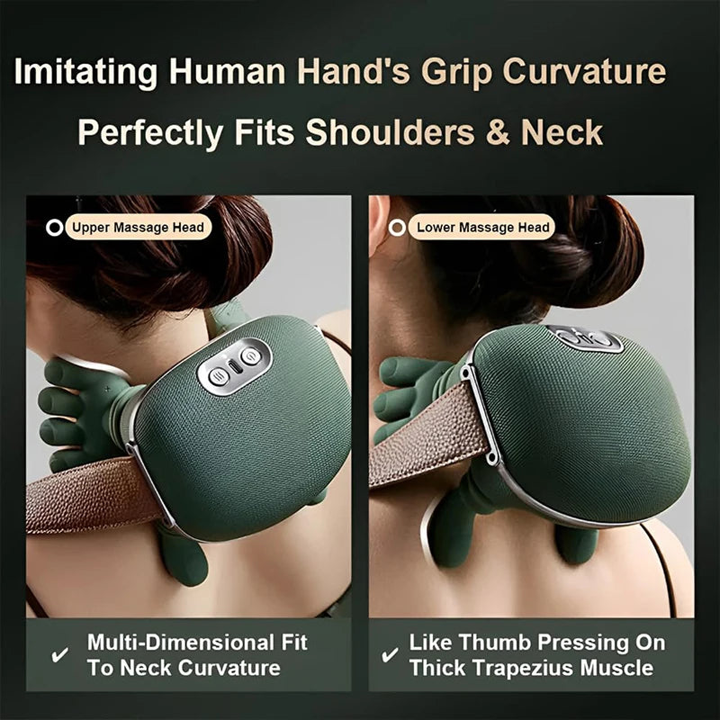 2025 Bionic Neck & Shoulder Massager N7 – 3-Level Kneading Massage Shawl for Cervical, Waist, Leg & Body Relief