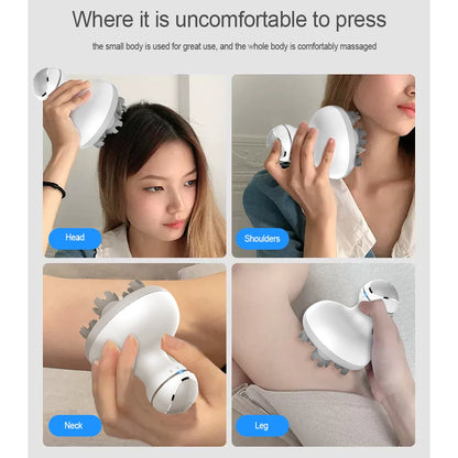 Wireless Electric Neck & Head Massager – 3D Scalp & Deep Tissue Massager for Hair Growth, Stress Relief & Body Relaxation