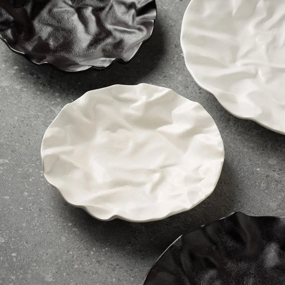 Kitchen Organizer Ceramic Western Cuisine Plate Reusable Creative Storage Dish Multi-Function Steak Plate Commercial