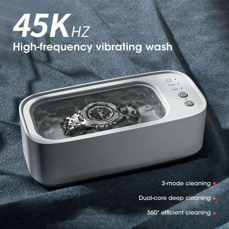 Mini Ultrasonic Cleaner – High-Frequency Vibration Cleaning Machine for Glasses, Jewelry & Pacifiers