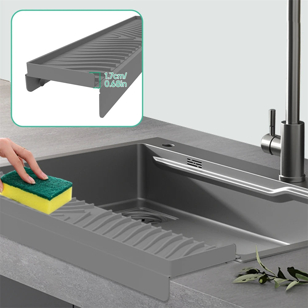 Kitchen Sink Edge Protector Silicone Bathtub Wash Basins Splash Guard Countertop Protector  Prevent Splashes Accessories