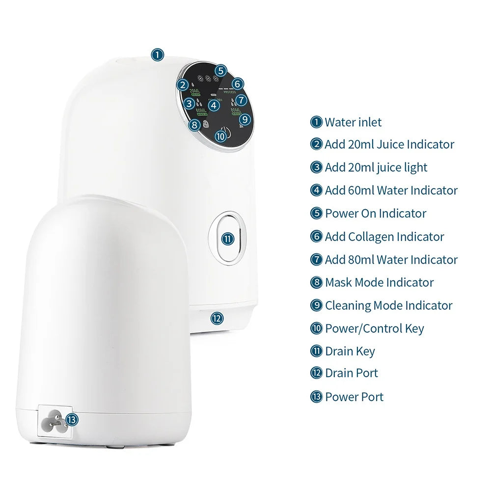 DIY Facial Mask Maker Machine – Automatic Home Spa Mask Making with Fruit, Vegetable & Milk