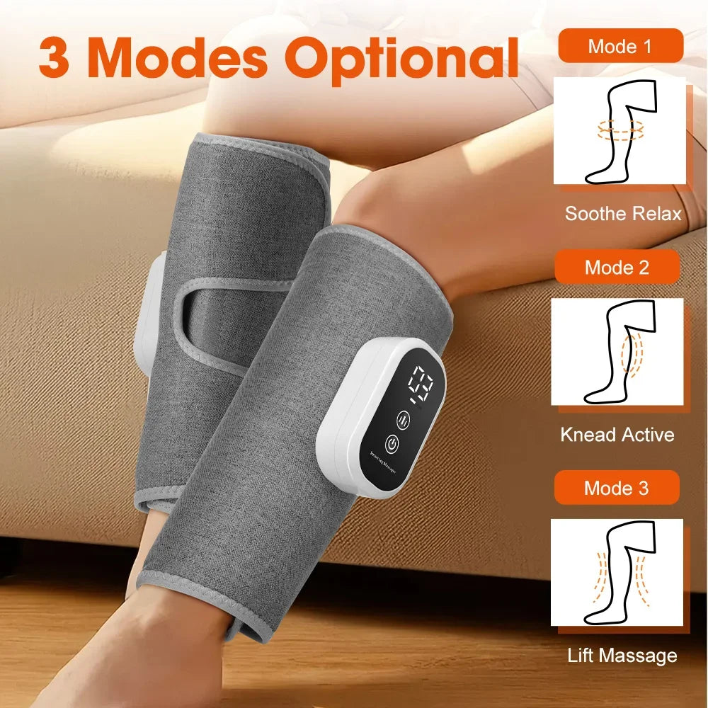 Wireless Electric Leg Massager – 360° Air Compression Calf Massager, 3 Massage Modes