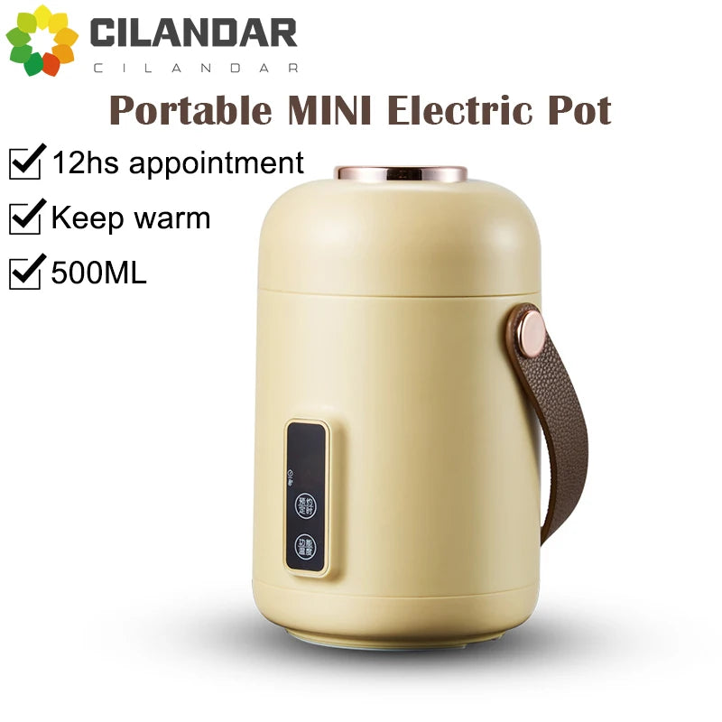 Portable Electric Hot Water Cup & Mini Rice Cooker – Fast Heating Stew Pot for Soup, Porridge & Travel Cooking