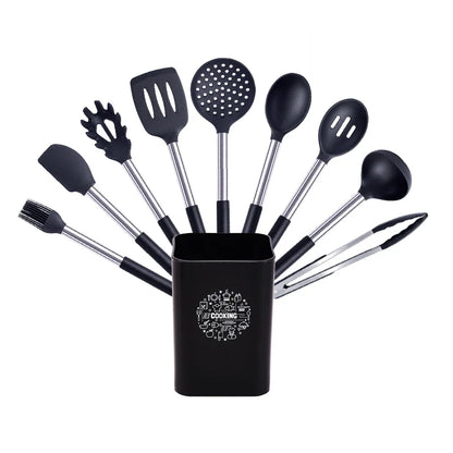 Quality Silicone Utensils Set Kitchen Cooking Tools Non Stick Kitchenware Accessories Heat Resistant Spatula Spoon Kit