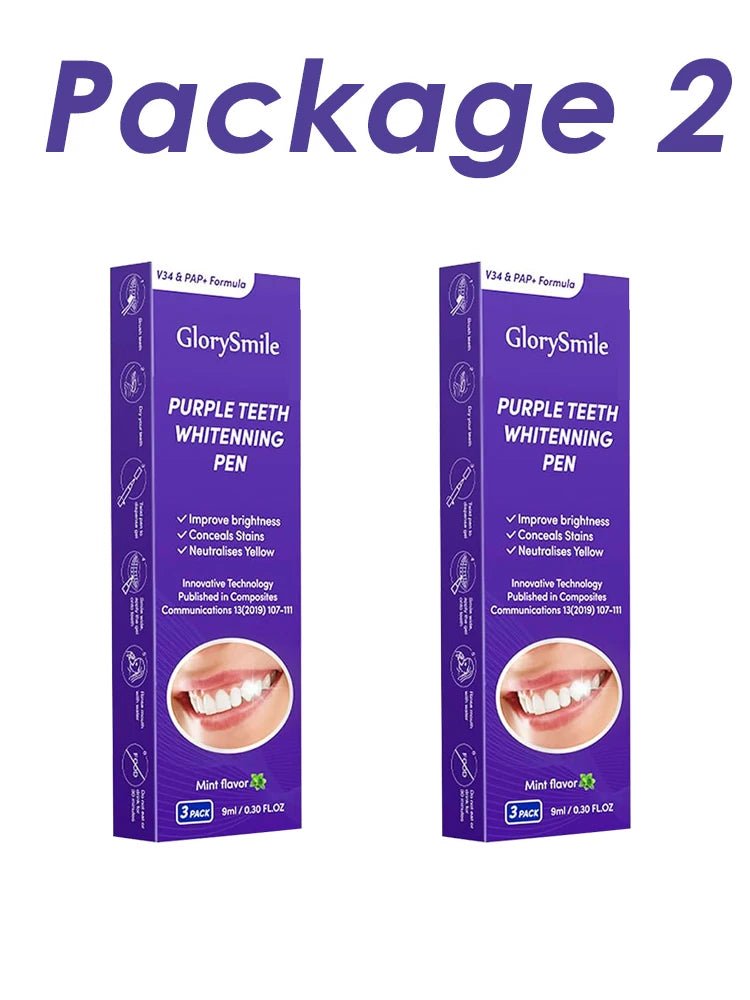 Instant Teeth Whitening Pen – Purple Formula for Tooth Stain Removal, No Sensitivity