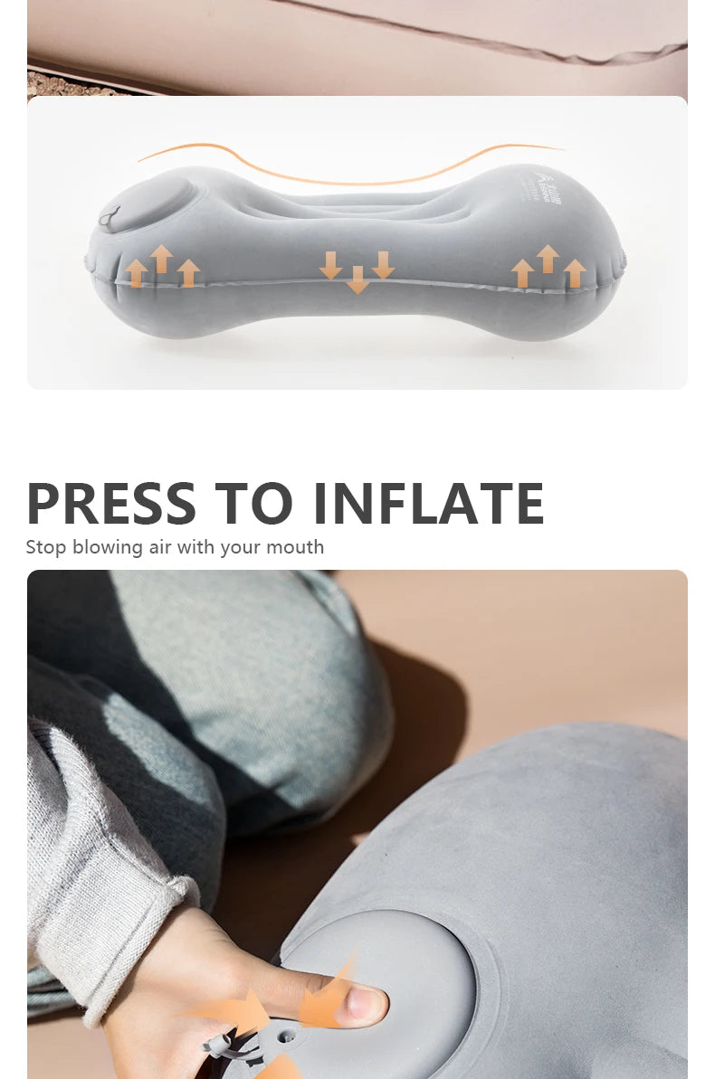 Inflatable Pillow – Portable Ultralight Air Sleeping Pillow for Travel, Hiking & Neck Support