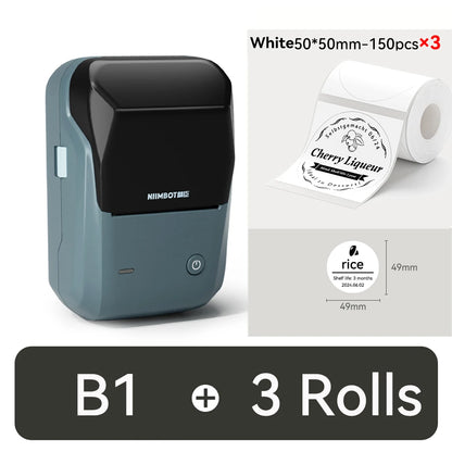 NIIMBOT B1 Portable 2-Inch Thermal Label Printer – Mini Bluetooth Sticker & Adhesive Tape Printer for Smartphones & PC