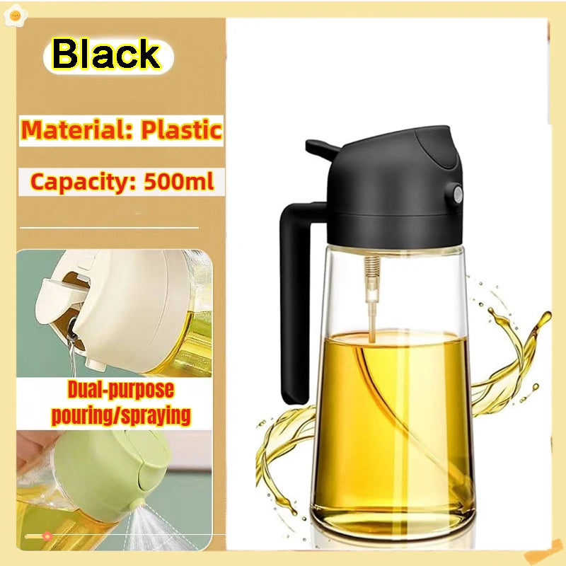 Oil Spray Bottle –  200/300/500ML , reliable  Plastic Cooking Sprayer, Olive Oil, Vinegar & BBQ