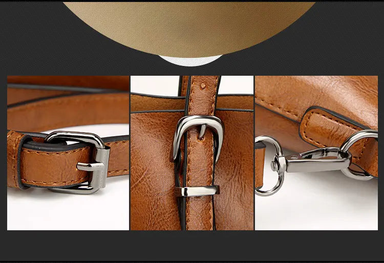 Vintage Oil Wax Leather Shoulder Bag for Women – High-Quality Designer Handbag Tote & Crossbody Satchel