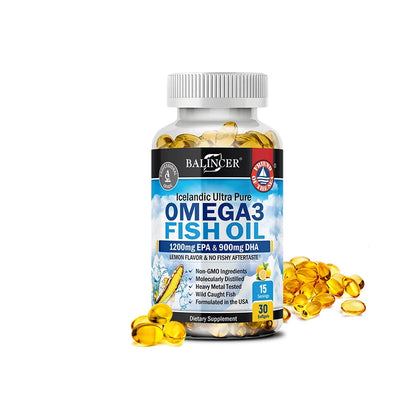 Omega-3 Fish Oil Capsules – High EPA & DHA, Supports Heart, Brain & Overall Health, 120 Softgels