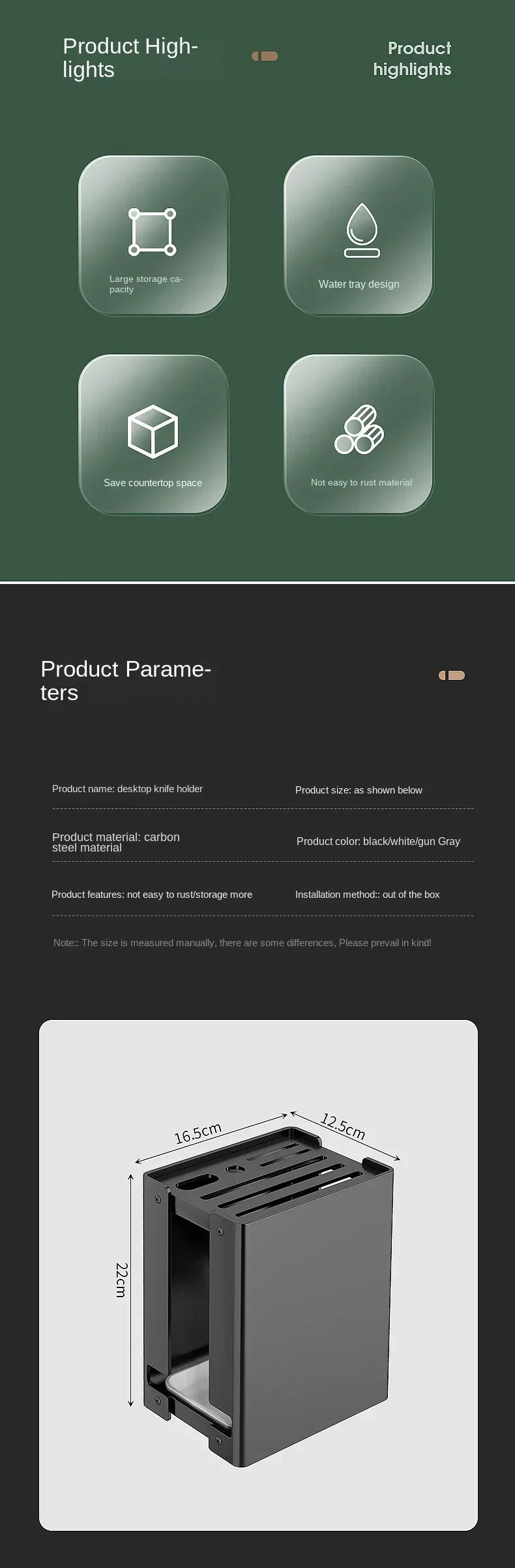 Multi-Functional Kitchen Accessories Knife Rack Kitchen Knife Rack Knife Rack Kitchen Draining Magnetic Kitchenware Knife Block