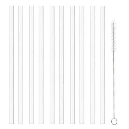 9mm Replacement Drinking Straws – Straight Vacuum Tumbler & Thermos Bottle Straws with Cleaning Brush, Fits Stanley 18–40oz
