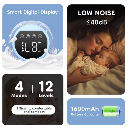 MAMIJOY Wearable Electric Breast Pump – Hands-Free, Silent & Portable with 19/24mm Flanges, Comfortable Milk Extractor