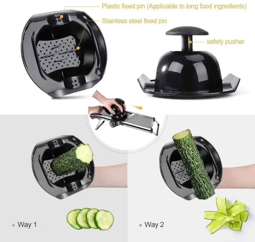 Kitchen Slicer Adjustable Stainless Steel Food Fruit Vegetable Tools Potato Onion Slicer French Fry Cutter, Slicer Julienne