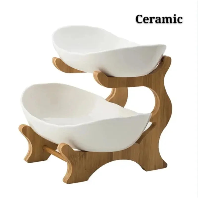 Kitchen Living Room Home Three-Layer Fruit Plate Candy Dish Creative Modern Dried   Basket Snack  Dessert Plate