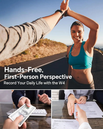 4K Mini Body Camera – 1080P Wearable Video Recorder with 128GB, Portable Vlogging Cam & Rotatable Clip