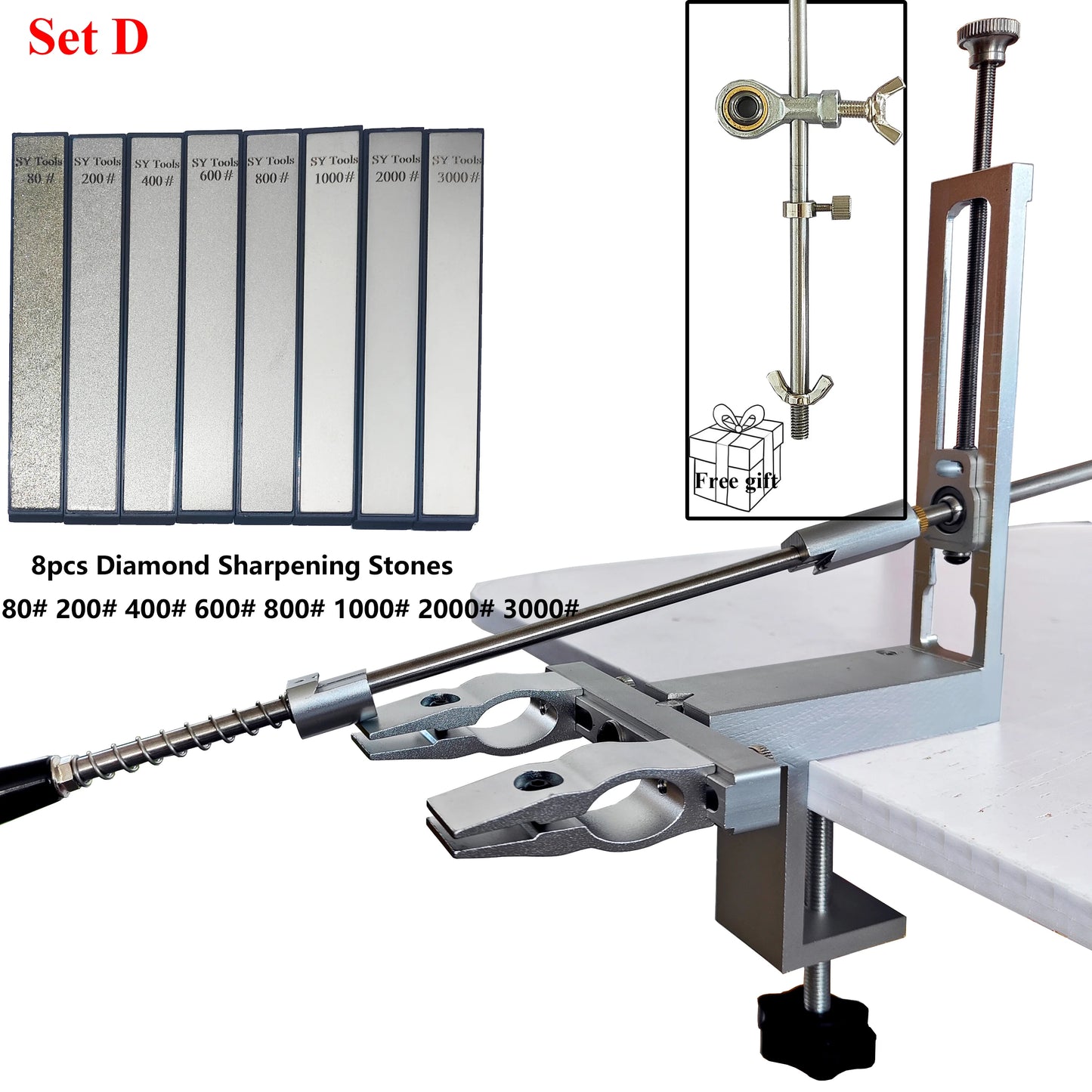 S09 Professional kitchen chef knives and accessories Knife sharpener machine with diamond rolling sharpener sharpening stone