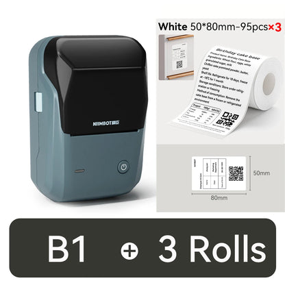 NIIMBOT B1 Portable 2-Inch Thermal Label Printer – Mini Bluetooth Sticker & Adhesive Tape Printer for Smartphones & PC
