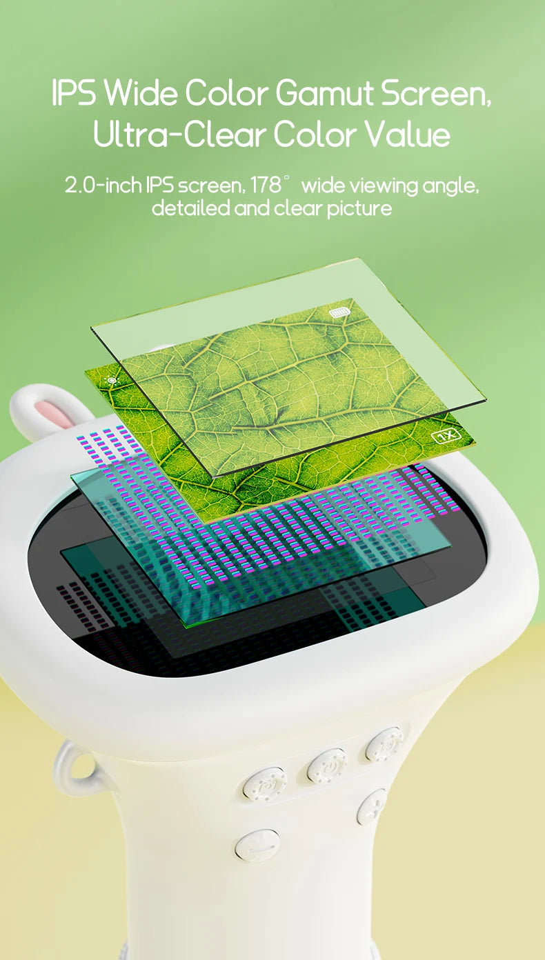 Kids Microscope 1000x Magnification 200MP With LED Light – Educational Science Toy for Children, Photo & Video Function