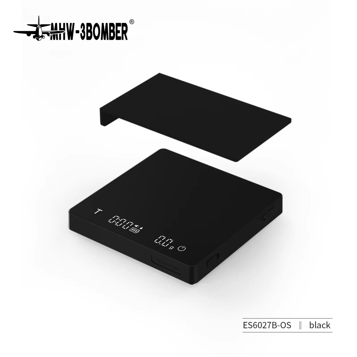 MHW-3BOMBER Digital Coffee Scale – High-Precision Rechargeable Espresso Kitchen Scale
