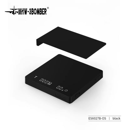 MHW-3BOMBER Digital Coffee Scale – High-Precision Rechargeable Espresso Kitchen Scale
