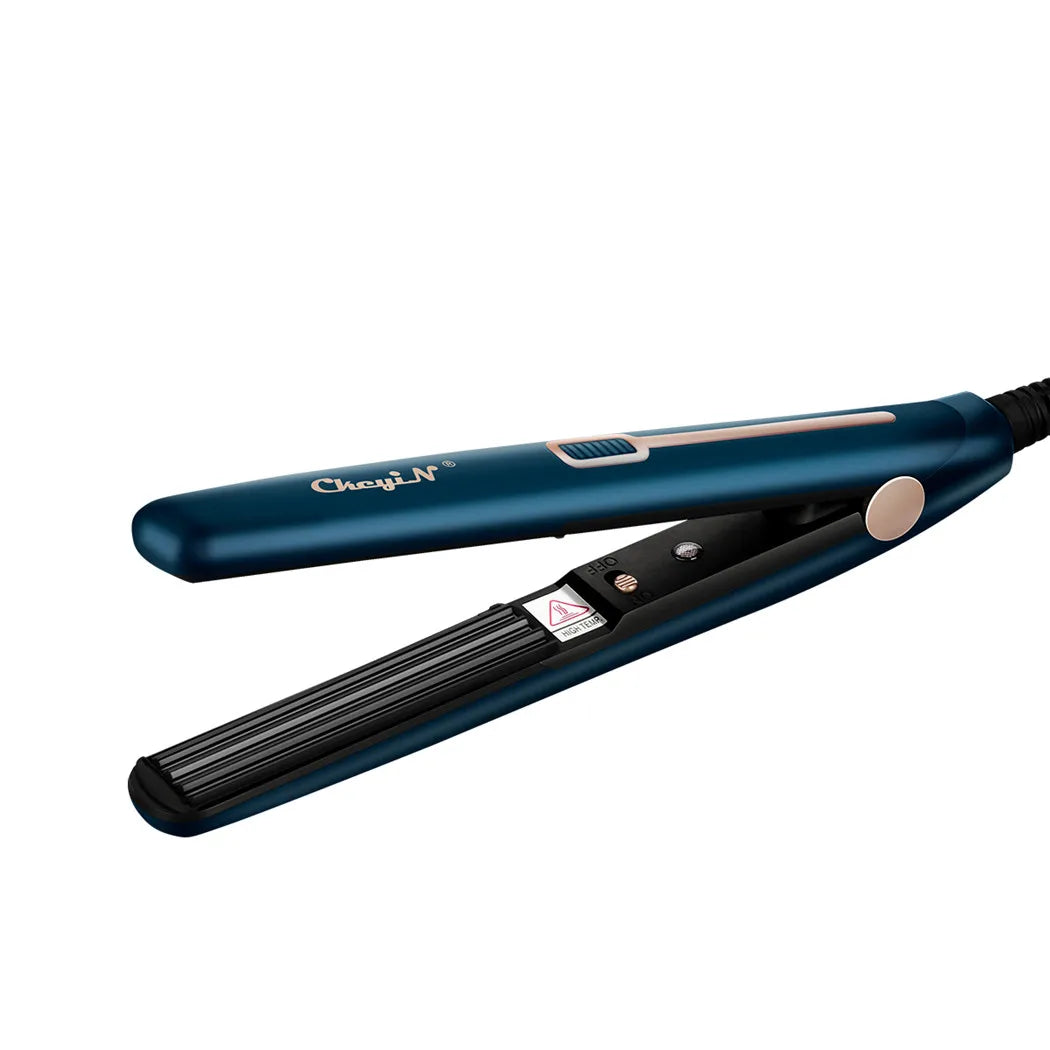 CkeyiN Mini Hair Flat Iron 2-in-1 – Portable Hair Straightener & Curler with Constant Temperature