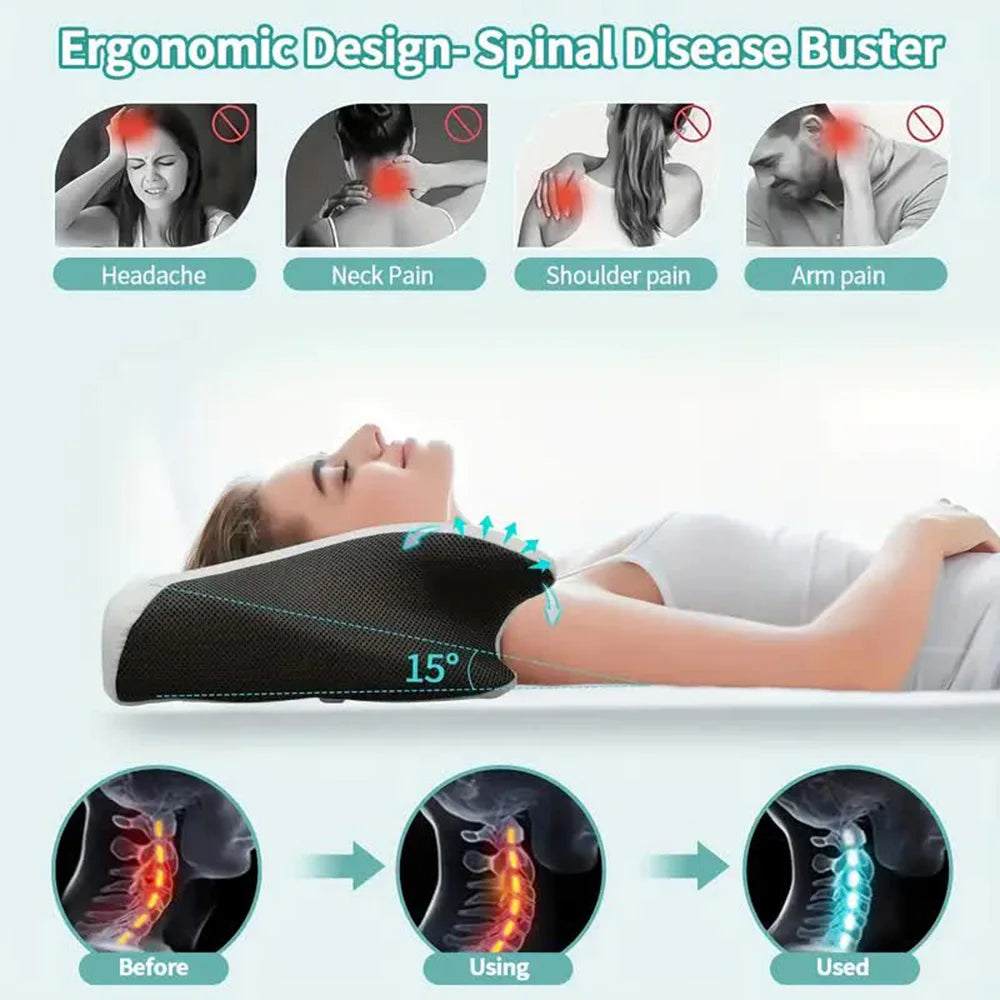 Butterfly Sleep Memory Foam Pillow – Slow Rebound Cervical Orthopedic Neck Support