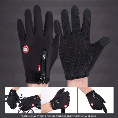 Touchscreen Winter Gloves – Warm Windproof Non-Slip Gloves for Cycling, Driving & Motorcycle