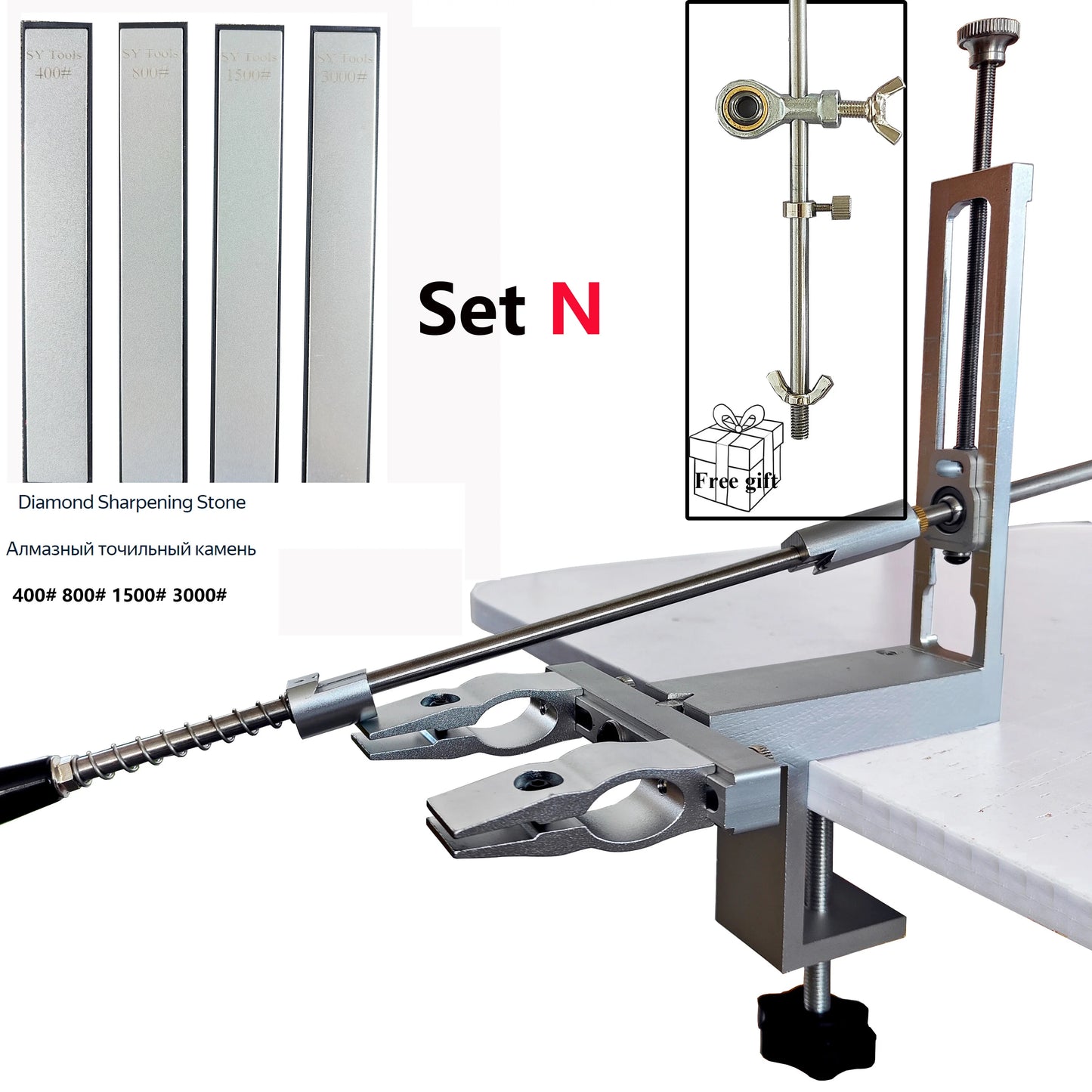 S09 Professional kitchen chef knives and accessories Knife sharpener machine with diamond rolling sharpener sharpening stone