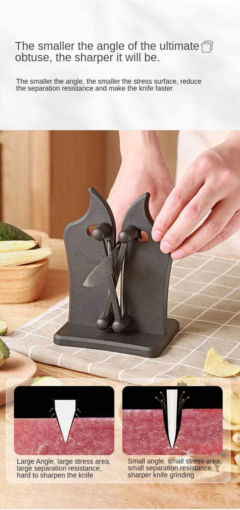 Knife Sharpener Kitchen Sharpening Tool Easy Safe Sharpening Kitchen Chef's Knife Damascus Knife Kitchen Tools Kitchen Supplies