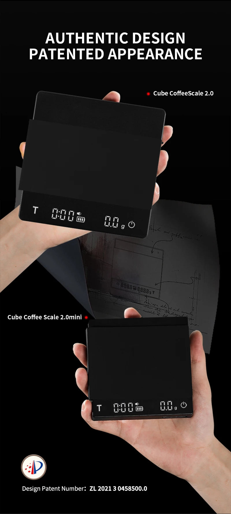 MHW-3BOMBER Digital Coffee Scale – High-Precision Rechargeable Espresso Kitchen Scale