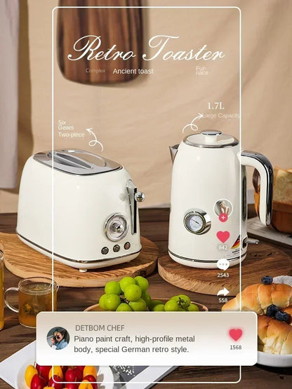 220V Retro Bread Maker Toaster – Multifunction Automatic Breakfast Machine