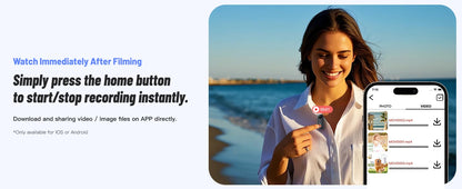 4K Mini WiFi Action Camera - 128GB Thumb POV Video Recorder, IPX7 Waterproof Vlogging Camera with Helmet & Magnetic Mounts (Black)