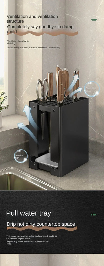 Multi-Functional Kitchen Accessories Knife Rack Kitchen Knife Rack Knife Rack Kitchen Draining Magnetic Kitchenware Knife Block