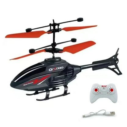 Remote Control Induction Helicopter Drone – Crash-Resistant, Dual-Mode Suspended RC Aircraft Toy with Lighting