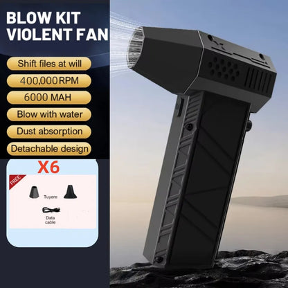 Violent Fan 400000RPM Brushless Turbo Jet Blower – 53m/s Powerful Air Blower & Vacuum Dust Cleaner, Type-C Fast Charging
