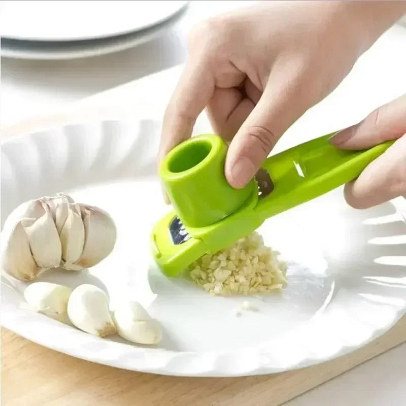 Mini Garlic Grinder – Manual Garlic Press & Mash Tool, Creative Green Kitchen Gadget