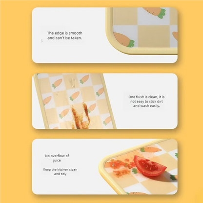 Kitchen Cutting board Creative Fruit PP Cutting board Spill-proof sink Picnic camping Home antibacterial cutting board